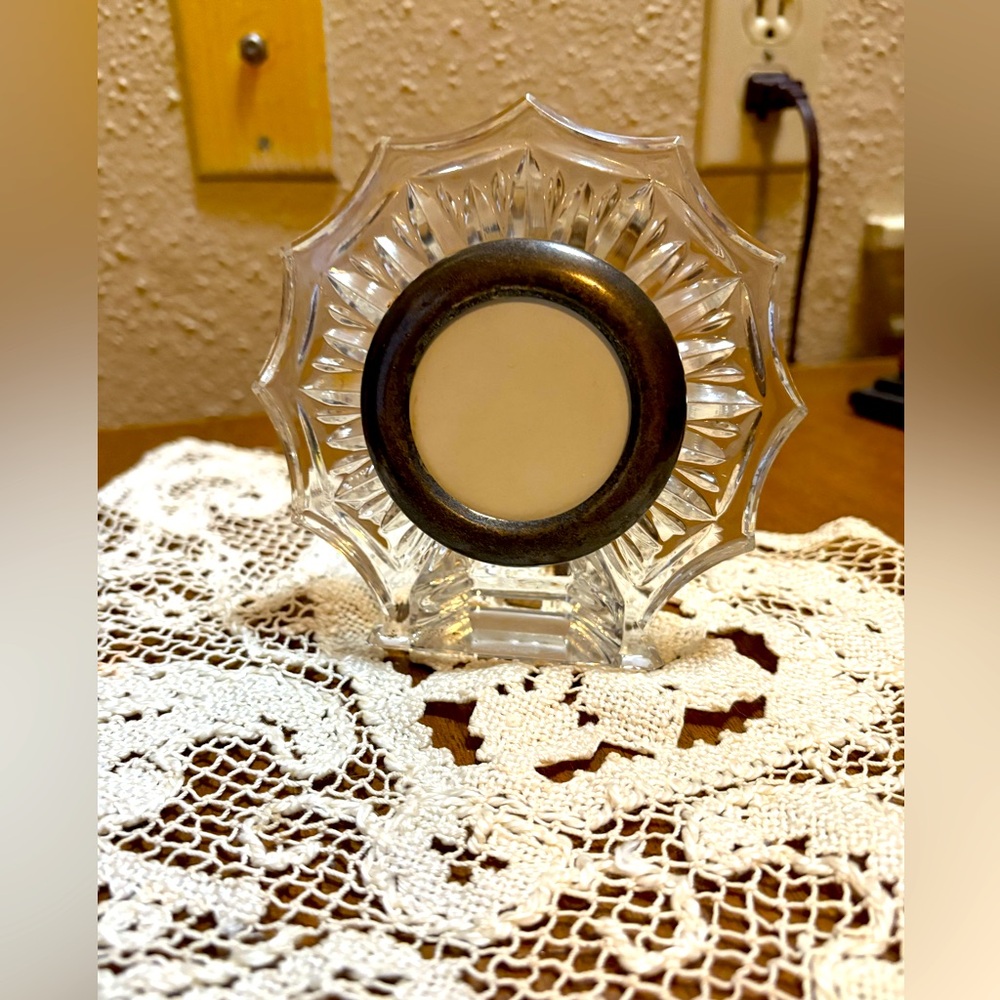 Vintage Waterford Small Ferris Wheel Crystal Picture Frame